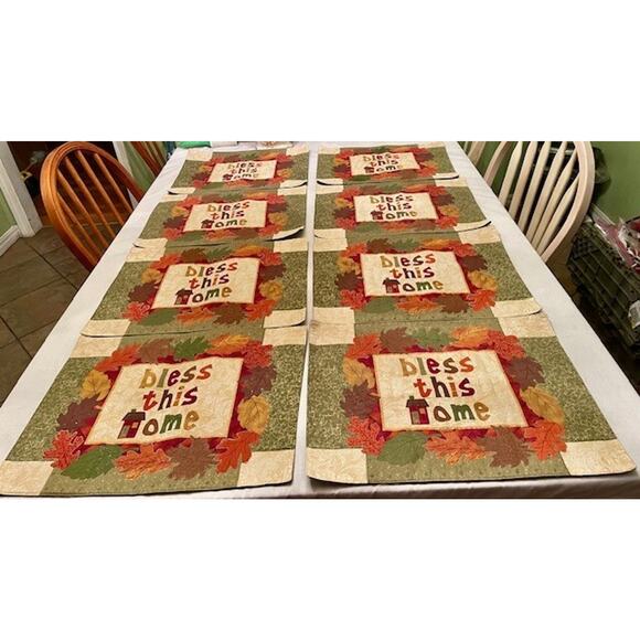 Tapestry Fall Place Mats 13"x17" Set of 8 - Picture 4 of 9